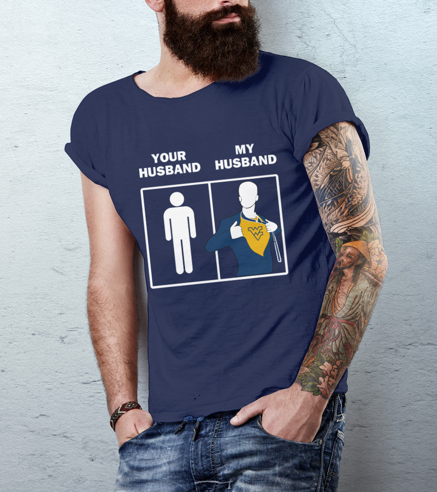 WVM Your Husband My Husband WV Logo Superman T-Shirt
