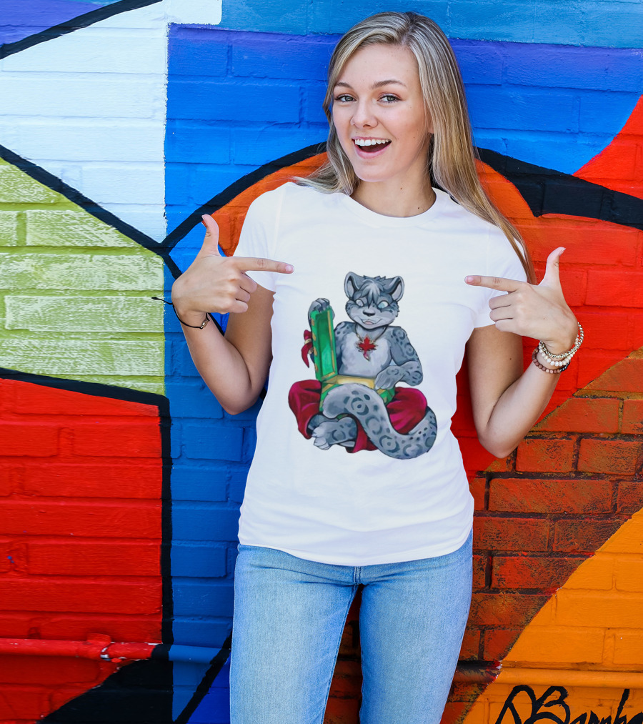 Canadian Christmas Furry Snow Leopard Holiday Fun T-Shirt
