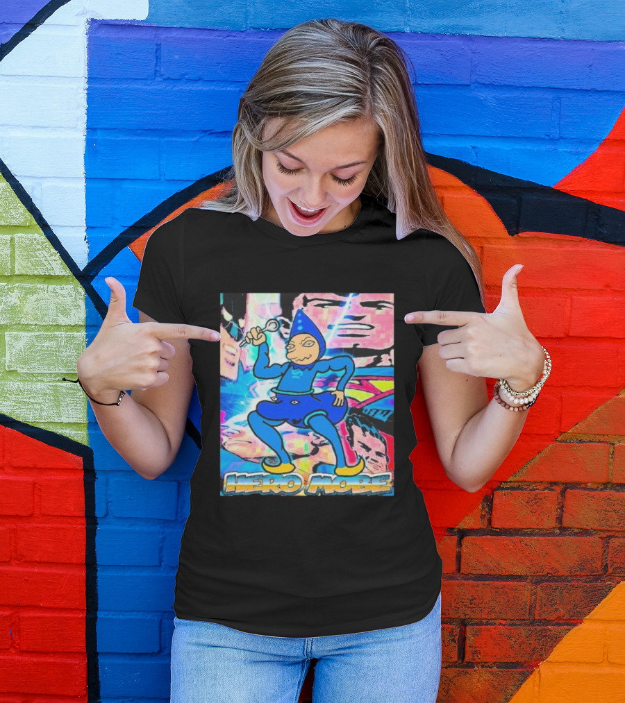 Homestuck SBaHJ Hero Mobe Comic Style Character In Blue Costume T-Shirt