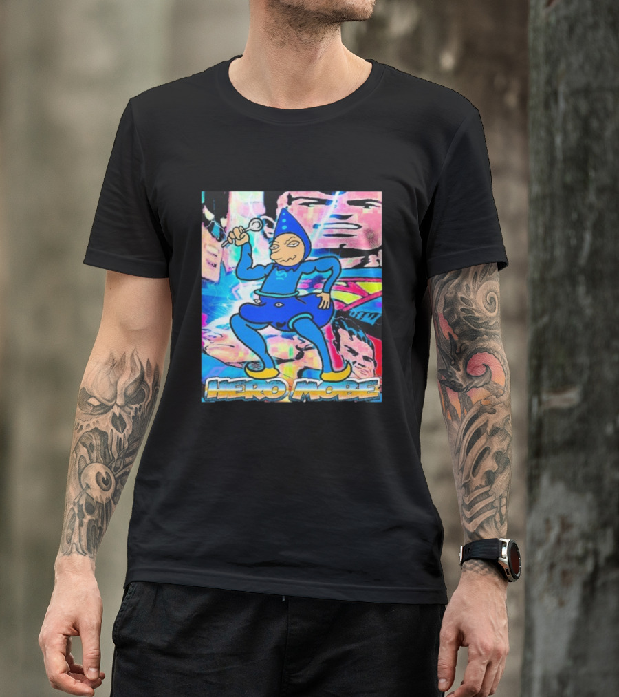 Homestuck SBaHJ Hero Mobe Comic Style Character In Blue Costume T-Shirt