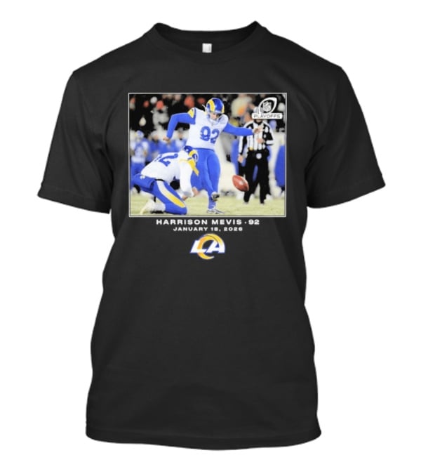 Harrison Mevis Los Angeles Rams NFL Playoffs Kick 92 T-Shirt
