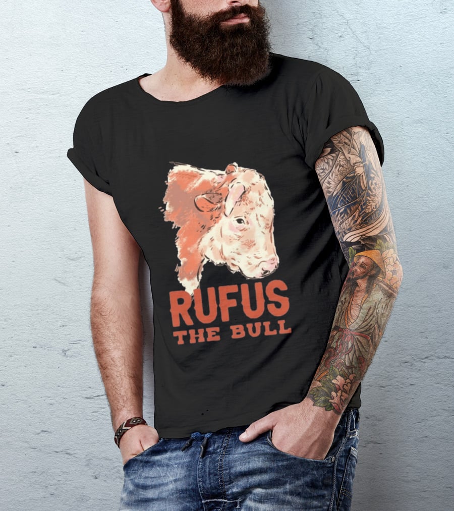 Rufus The Bull Cow Retro Style Rustic T-Shirt