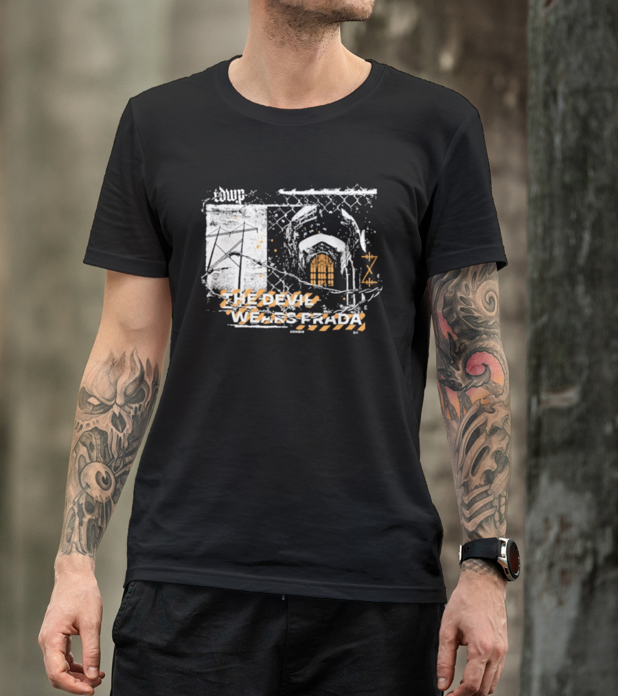 The Devil Wears Prada Zombie ZII X141 Orange White Fence Arch T-Shirt