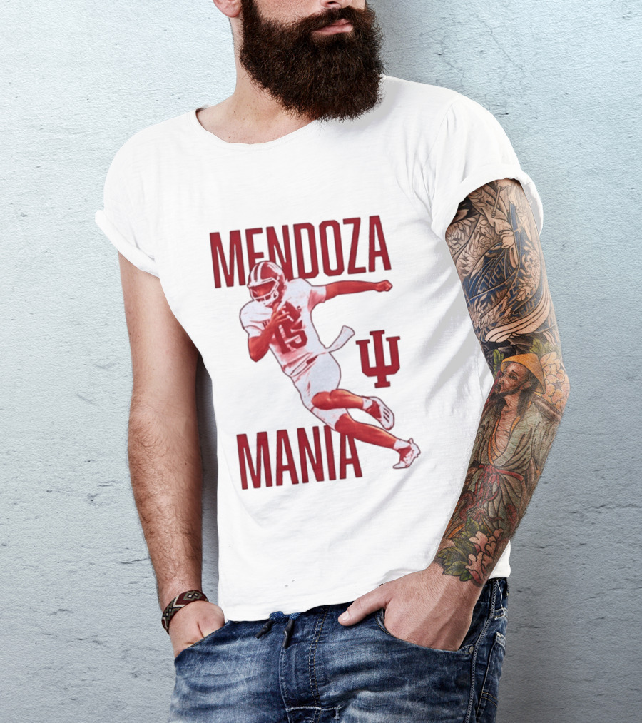 Mendoza Mania Indiana Hoosiers Football Player Action Icon IU T-Shirt