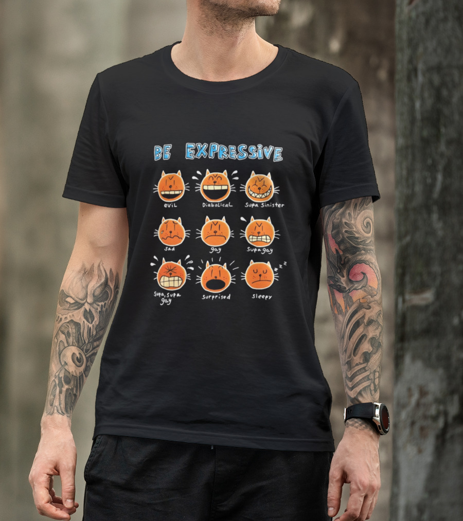 Be Expressive Petey The Cat Emoji Faces Collection T-Shirt