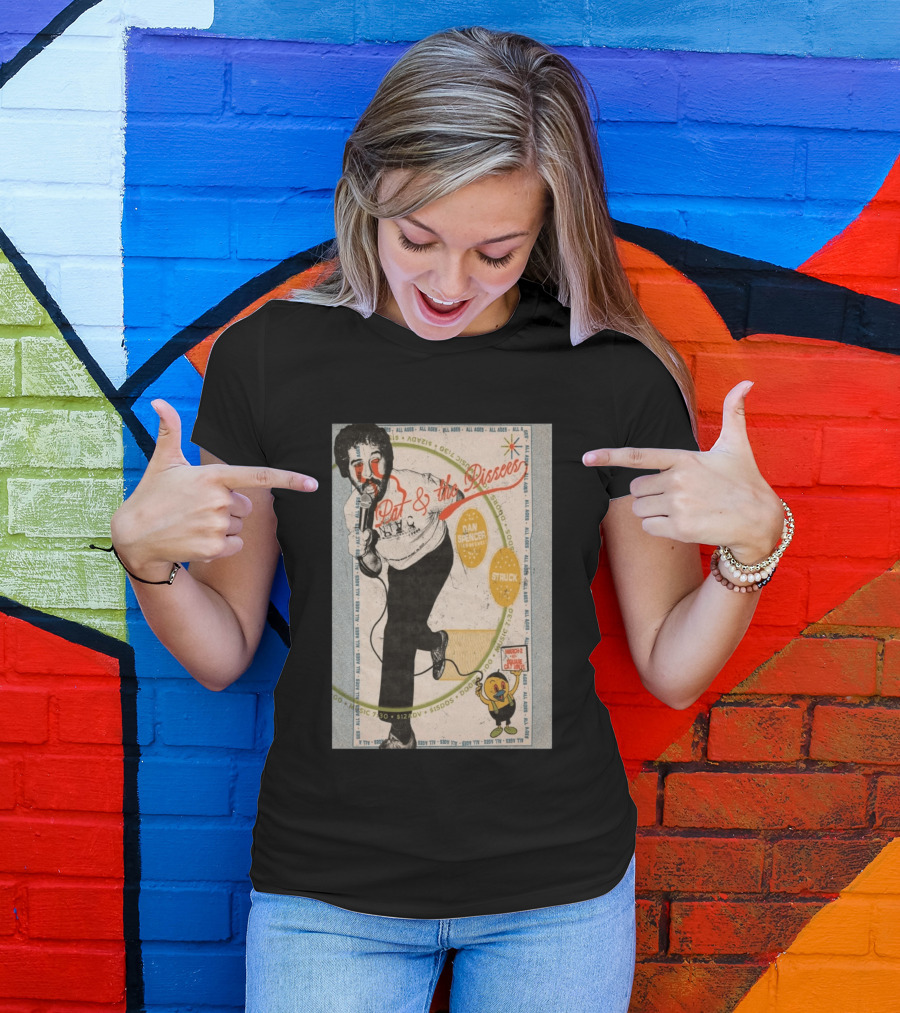 Pat & The Pissers Dan Spencer Struck March 2 All Ages Square Cat Vinyl Concert T-Shirt