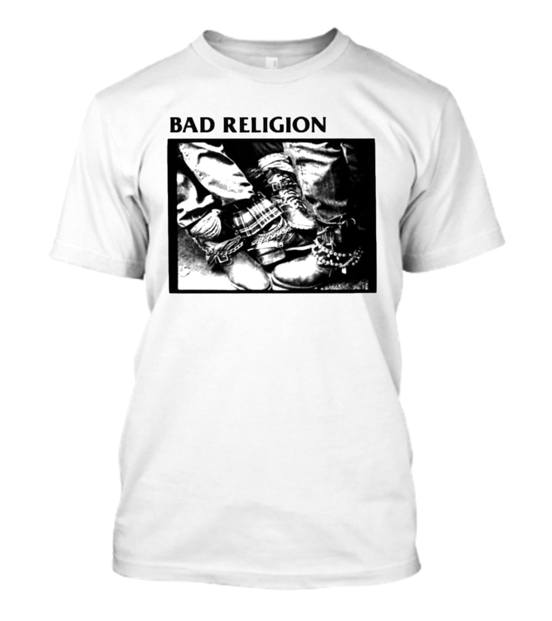 Bad Religion 80 85 Tour Punk Boots Denim Chains 2026 T-Shirt