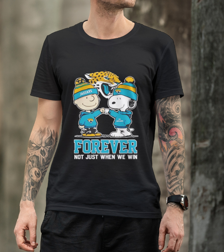 Charlie Brown Snoopy Jaguars Forever Not Just When We Win T-Shirt
