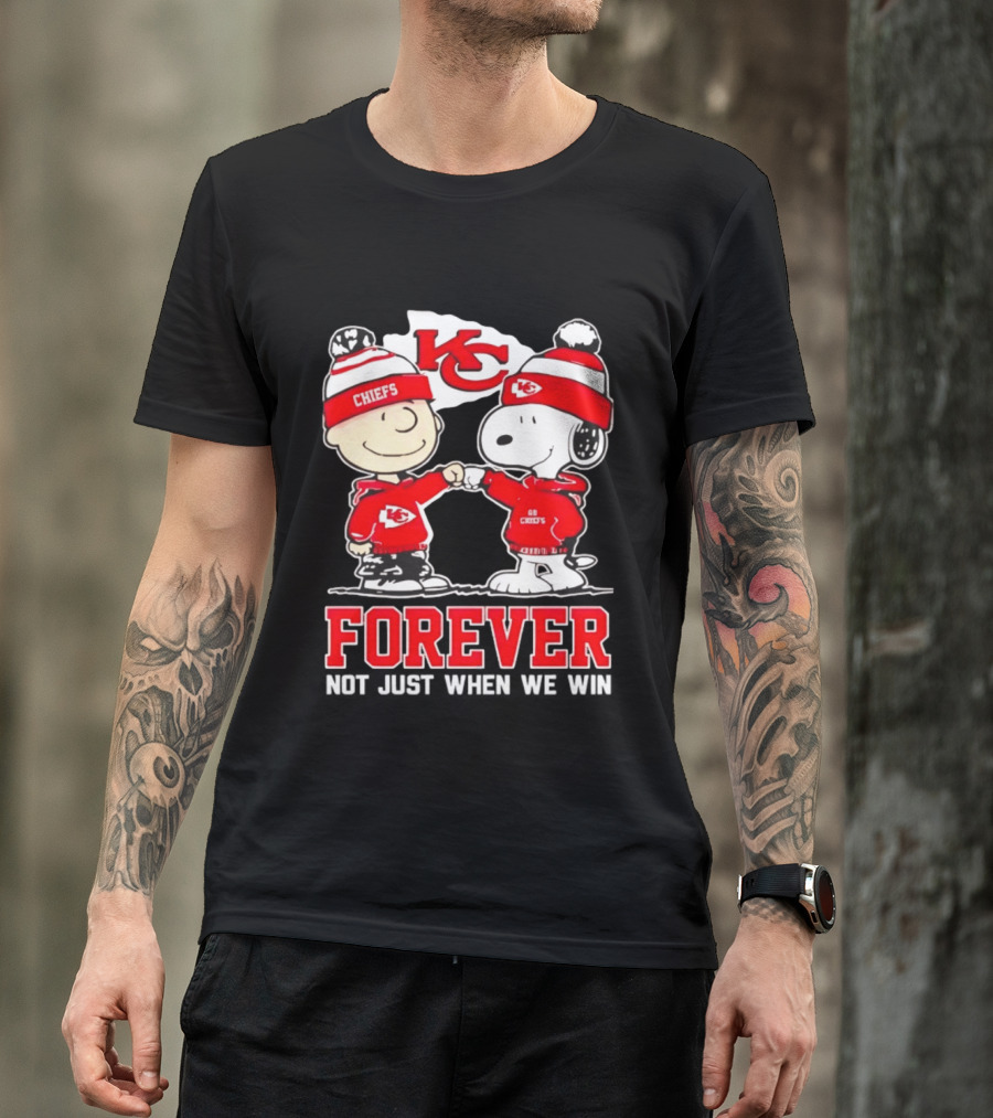 Peanut Snoopy Charlie Brown KC Chiefs Forever Not Just When We Win T-Shirt