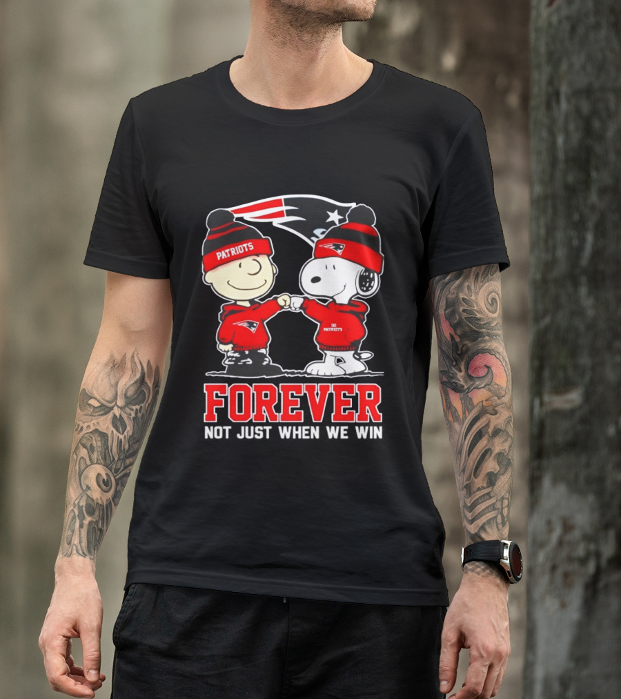 Peanut Snoopy Charlie Brown Patriots Forever Not Just When We Win T-Shirt