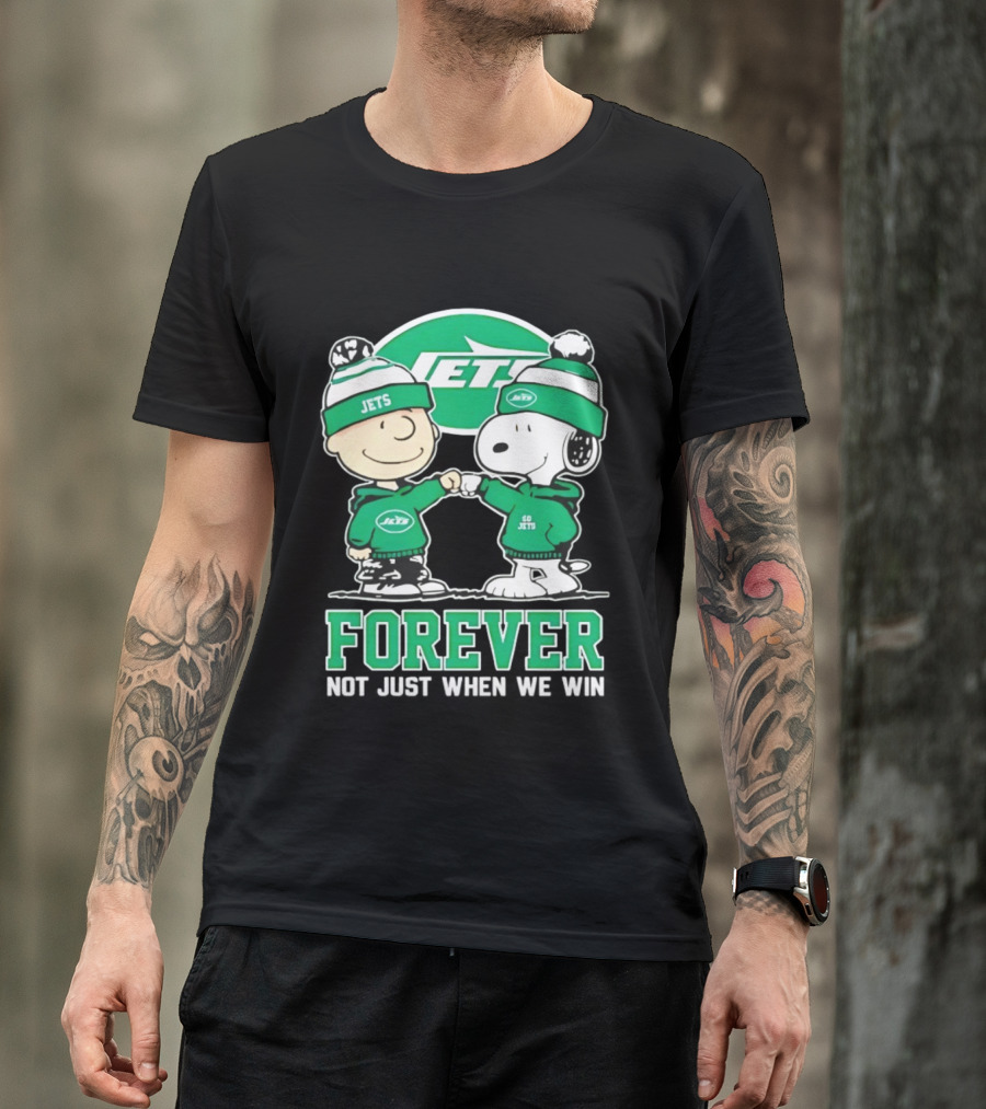 Peanuts Snoopy Charlie Brown Jets Forever Not Just When We Win T-Shirt