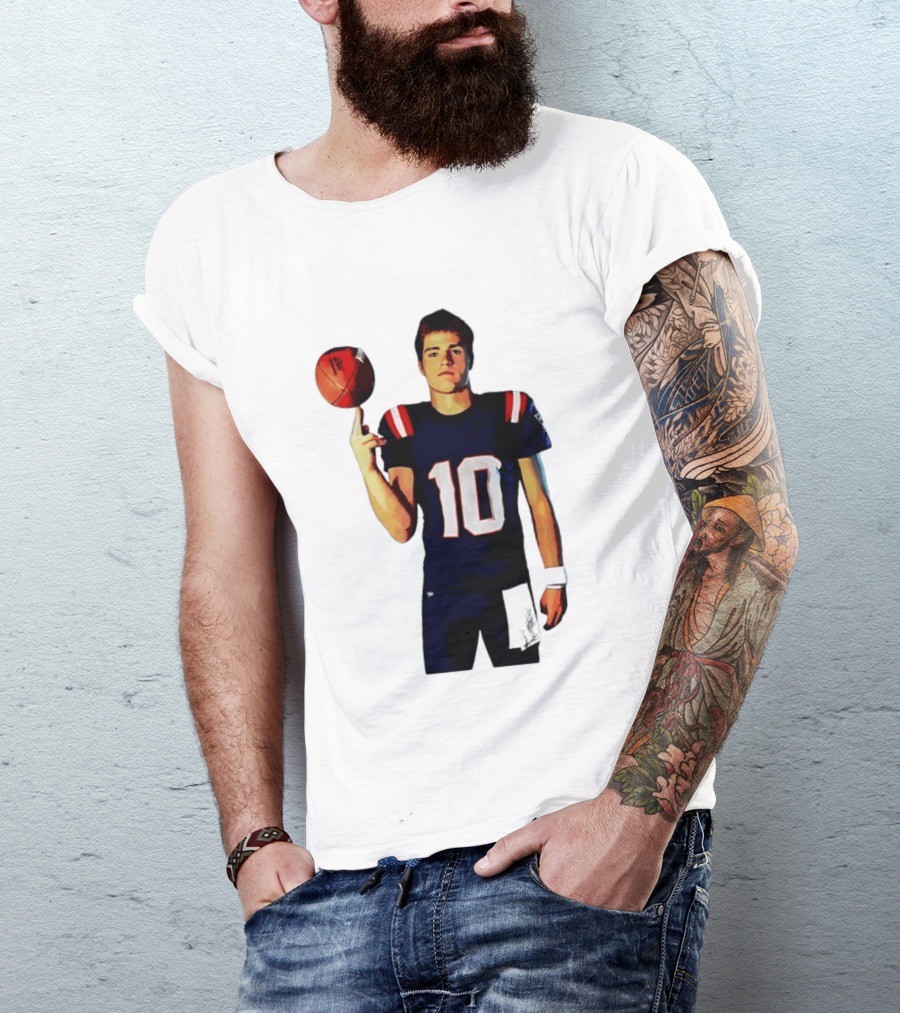 Drake Maye M.N.E.G.A. New England Patriots Football 10 T-Shirt