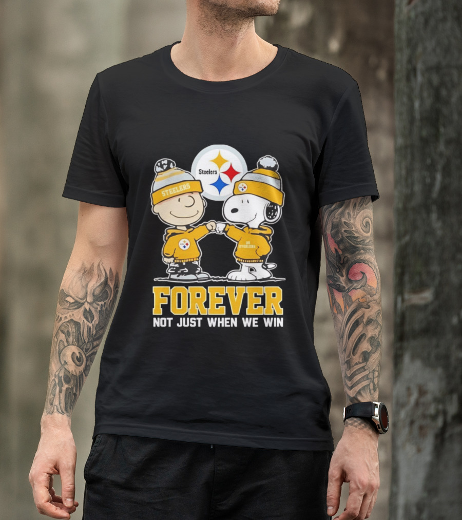 Peanut Snoopy Charlie Brown Steelers Forever Not Just When We Win T-Shirt