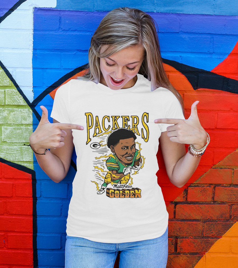 Packers Matthew Golden Caricature Homage T-Shirt