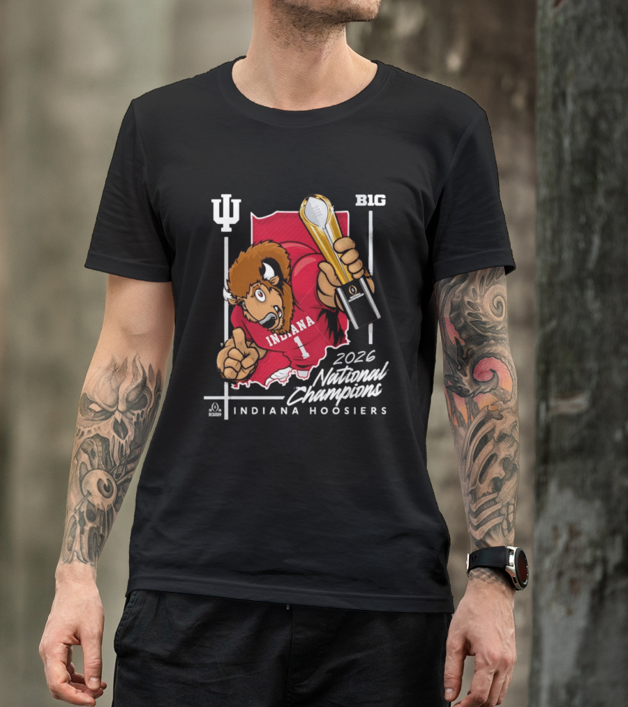 Indiana Hoosiers National Champs 2025 Trophy Victory B1G Indiana T-Shirt