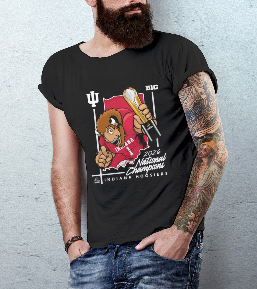 Indiana Hoosiers National Champs 2025 Trophy Victory B1G Indiana T-Shirt