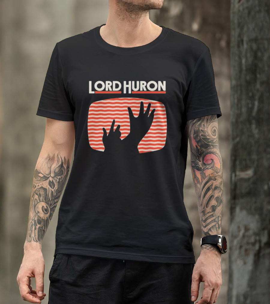 Lord Huron Signals Hand Red Stripes T-Shirt
