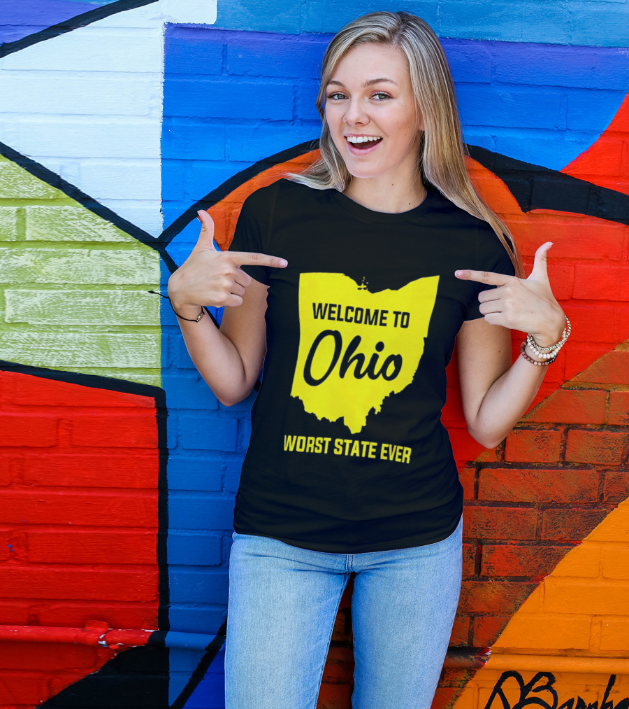 Welcome To Ohio Worst State Ever Map T-Shirt