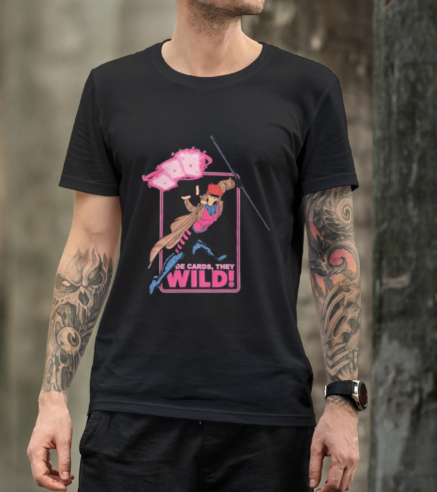 X Men 97 De Cards They Wild Aces Gambit Playing Cards T-Shirt