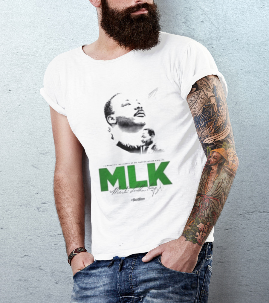 MLK Dr Martin Luther King Jr Bold Green T-Shirt