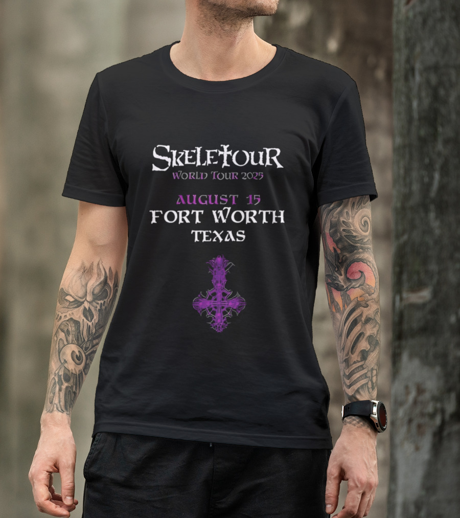 Skeletour World Tour 2025 August 15 Fort Worth Texas T-Shirt