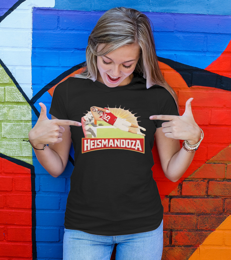 Heismandoza Fernando Mendoza Diving Catch Football Moment T-Shirt