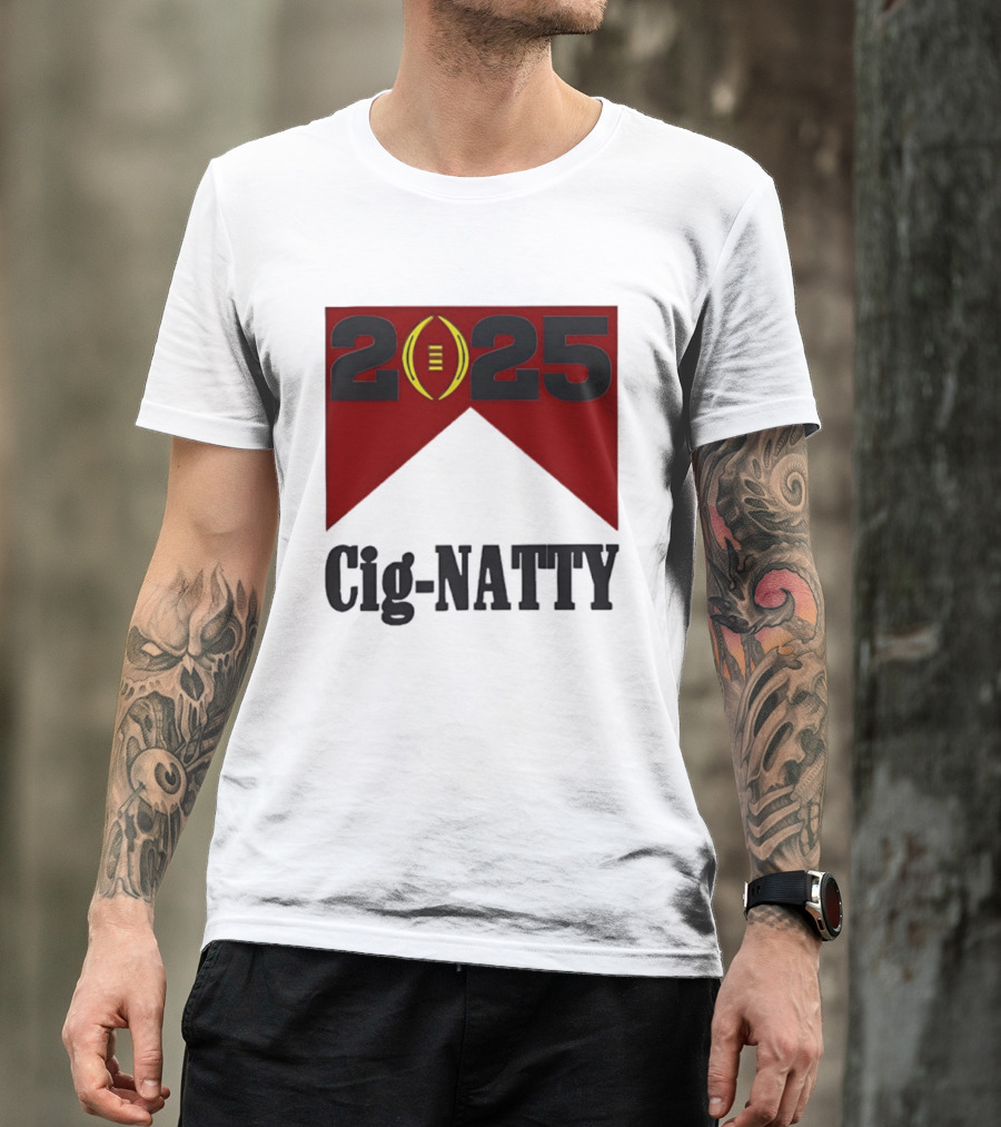 Indiana Hoosiers 2025 Cig Natty Football Banner T-Shirt