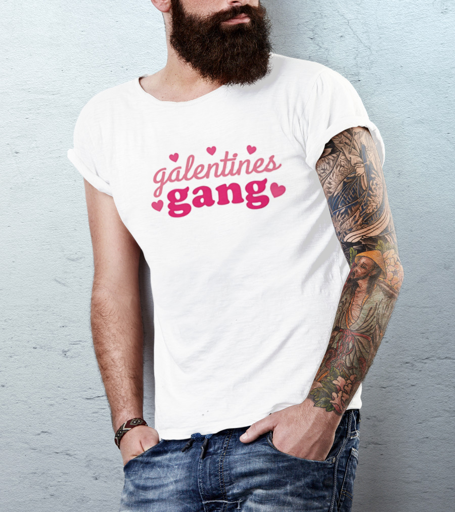 Galentines Gang Heart Accents Valentine's Day Celebration T-Shirt
