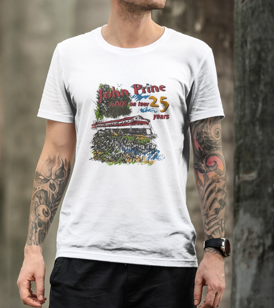 John Prine Live On Tour 25 Years Train T-Shirt