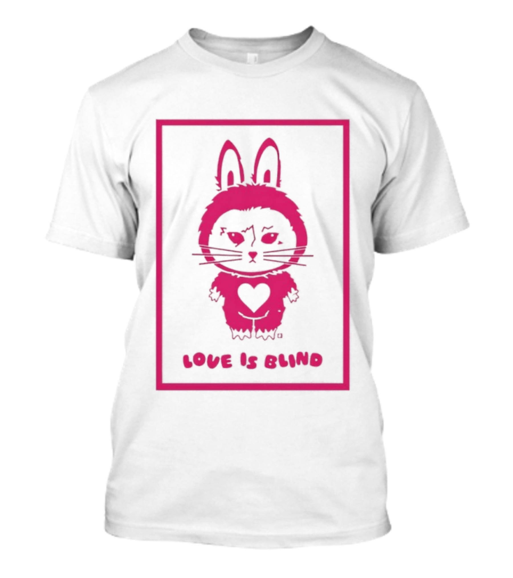 Love Is Blind Cute Bunny Heart Eyes T-Shirt