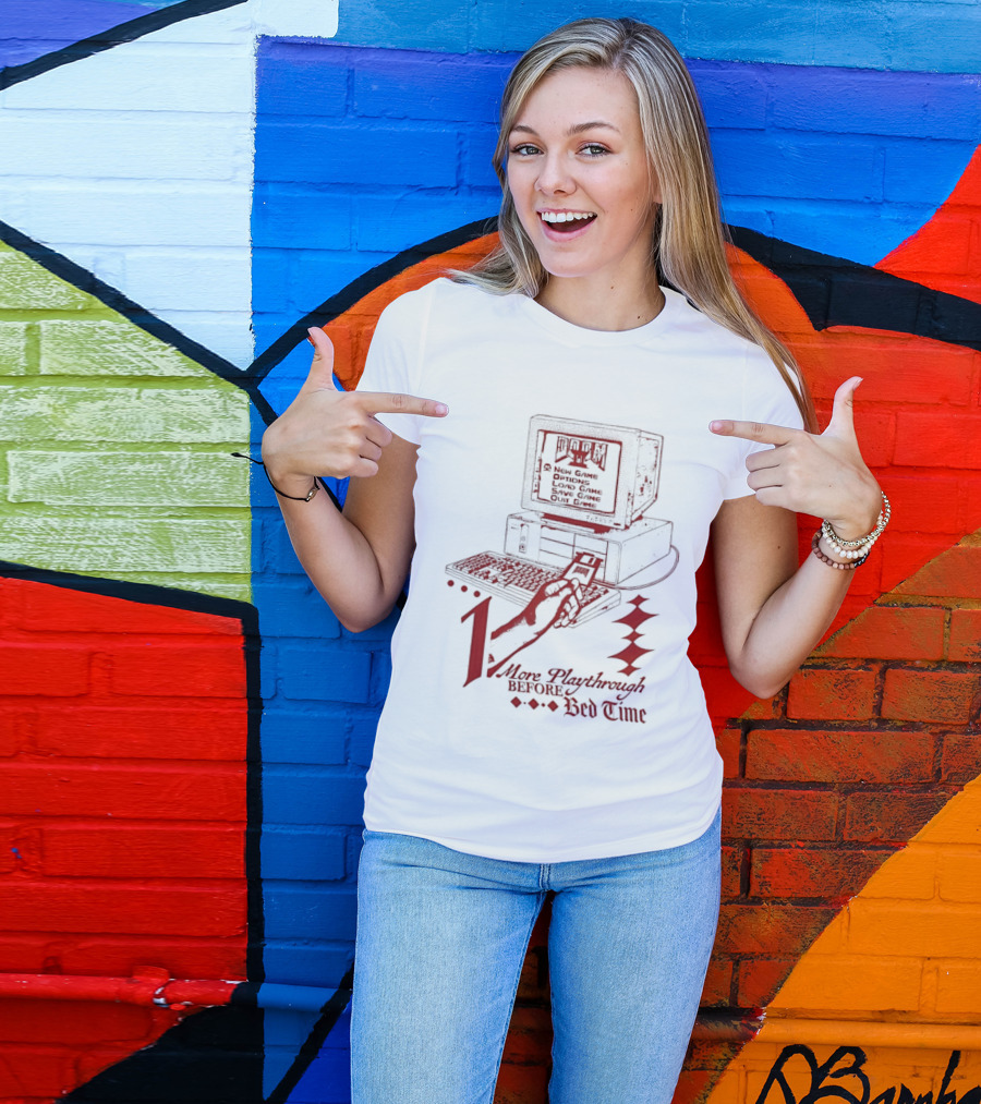 More Playthrough Before Bed Time Retro Gaming Console T-Shirt