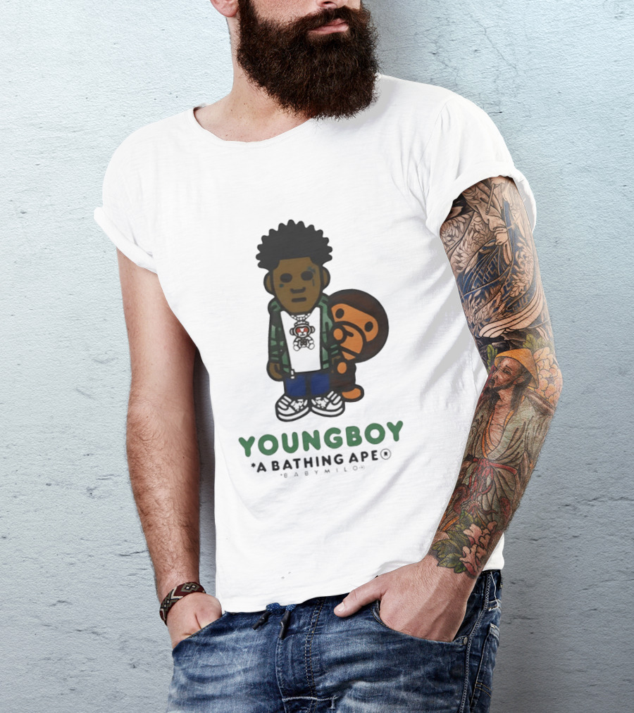 NBA YoungBoy BAPE Milo Collaboration A Bathing Ape T-Shirt
