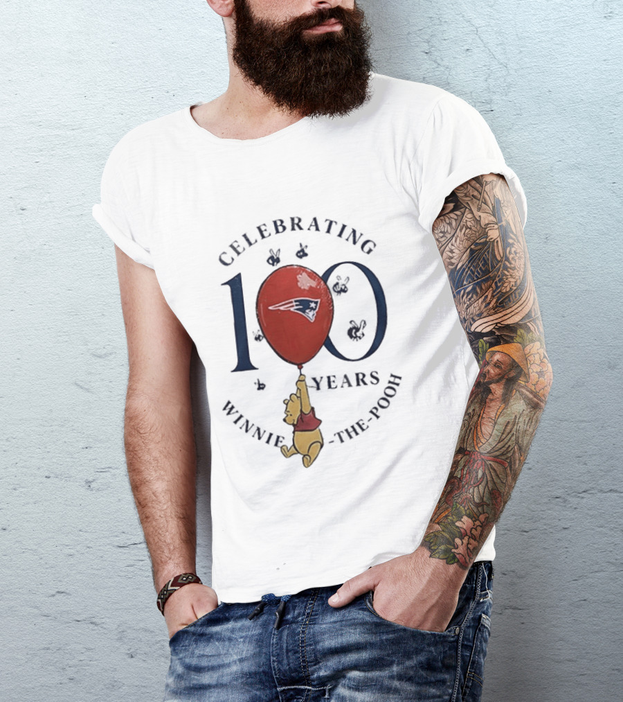 Celebrating 100 Years Winnie The Pooh New England Patriots T-Shirt