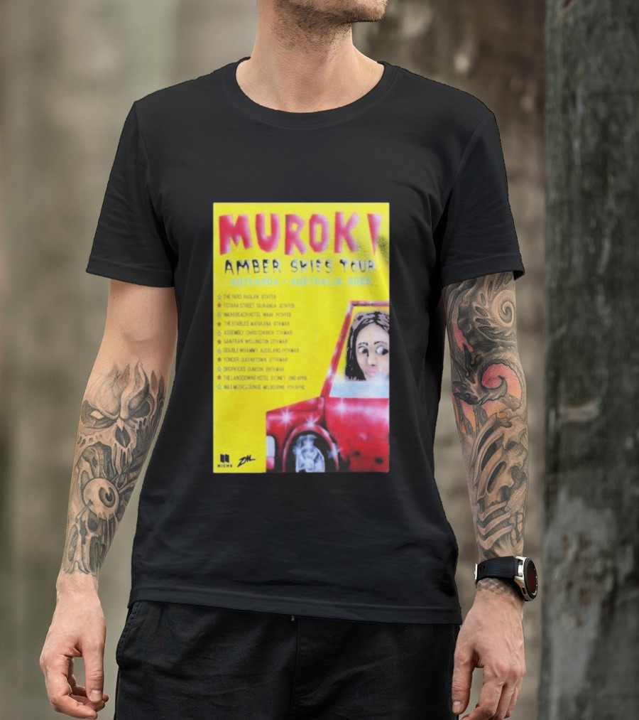 Muroki Amber Skies Tour Aotearoa Australia 2026 T-Shirt