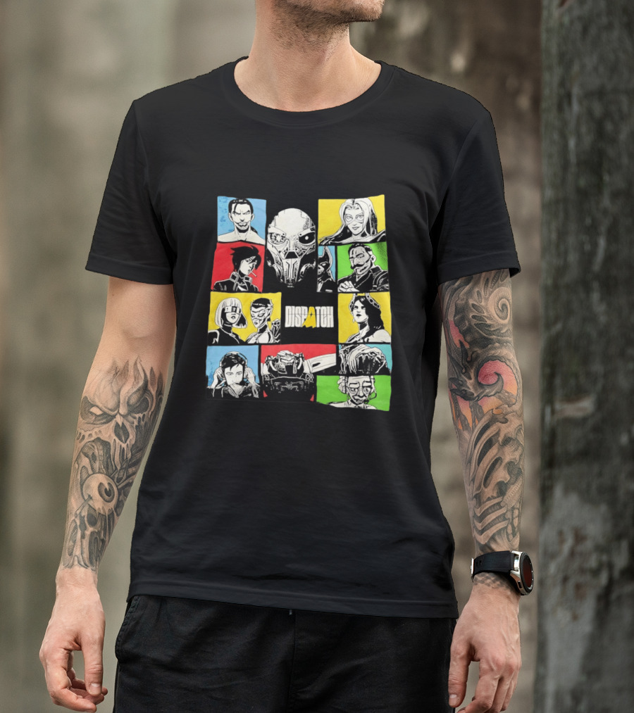 Dispatch Comic Style Characters In Vibrant Color Blocks T-Shirt