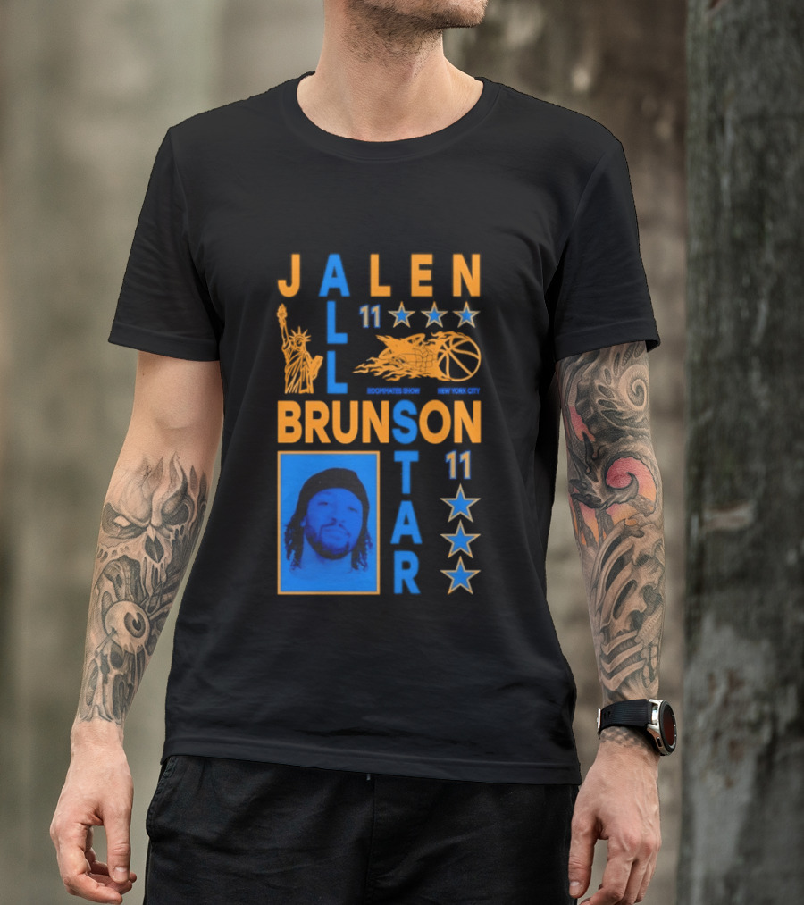 Jalen Brunson 11 NY Knicks All Star Basketball Stars T-Shirt