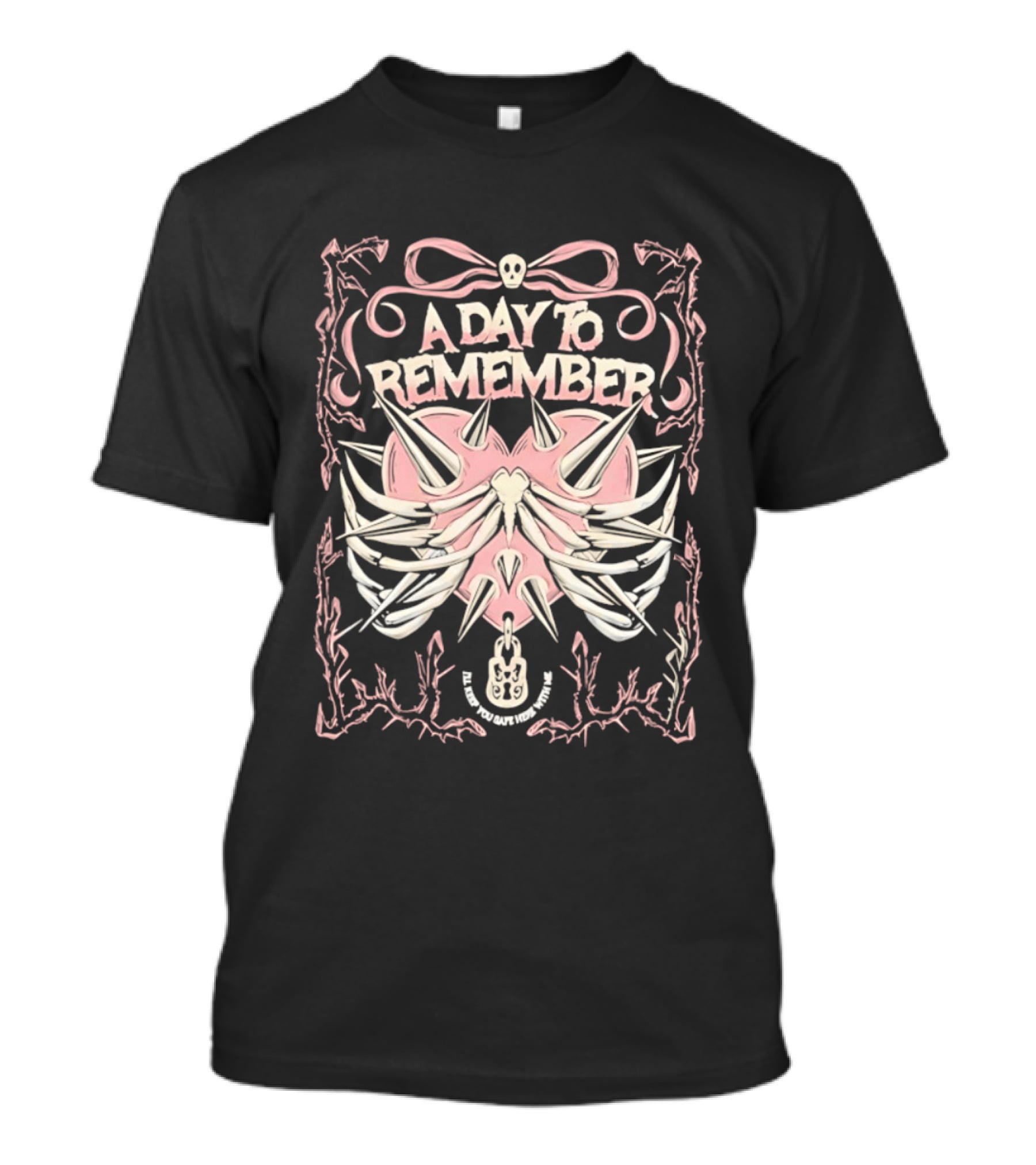 A Day To Remember Spiked Heart Bow Frame Valentine's Day T-Shirt