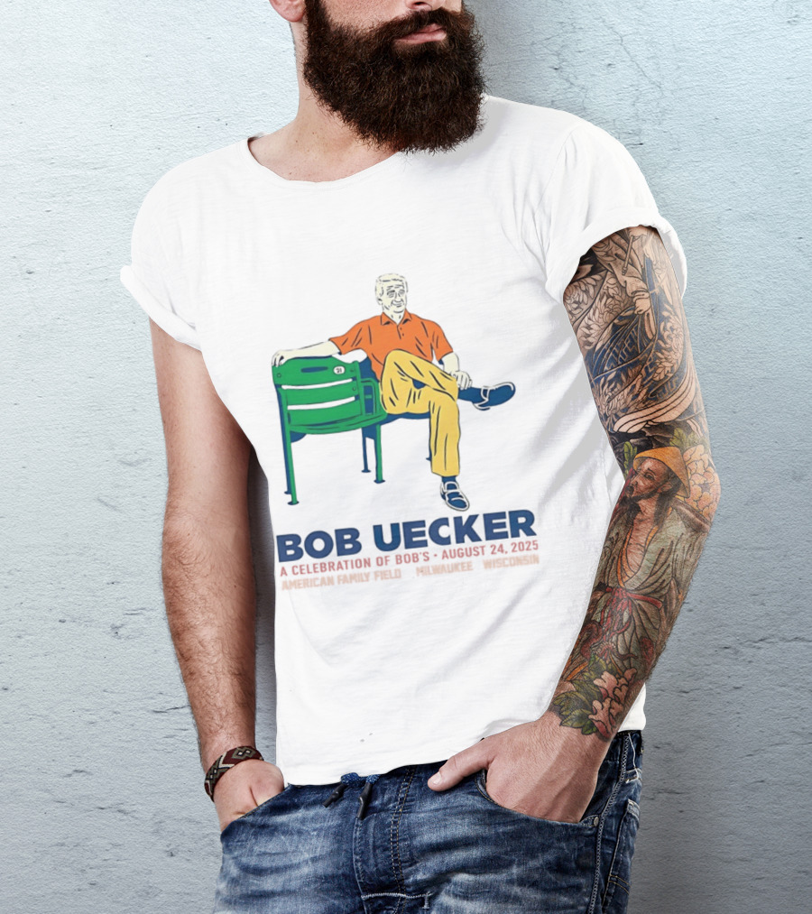 Bob Uecker A Celebration Of Bob's Life August 24 2023 Milwaukee Baseball Chair 21 T-Shirt