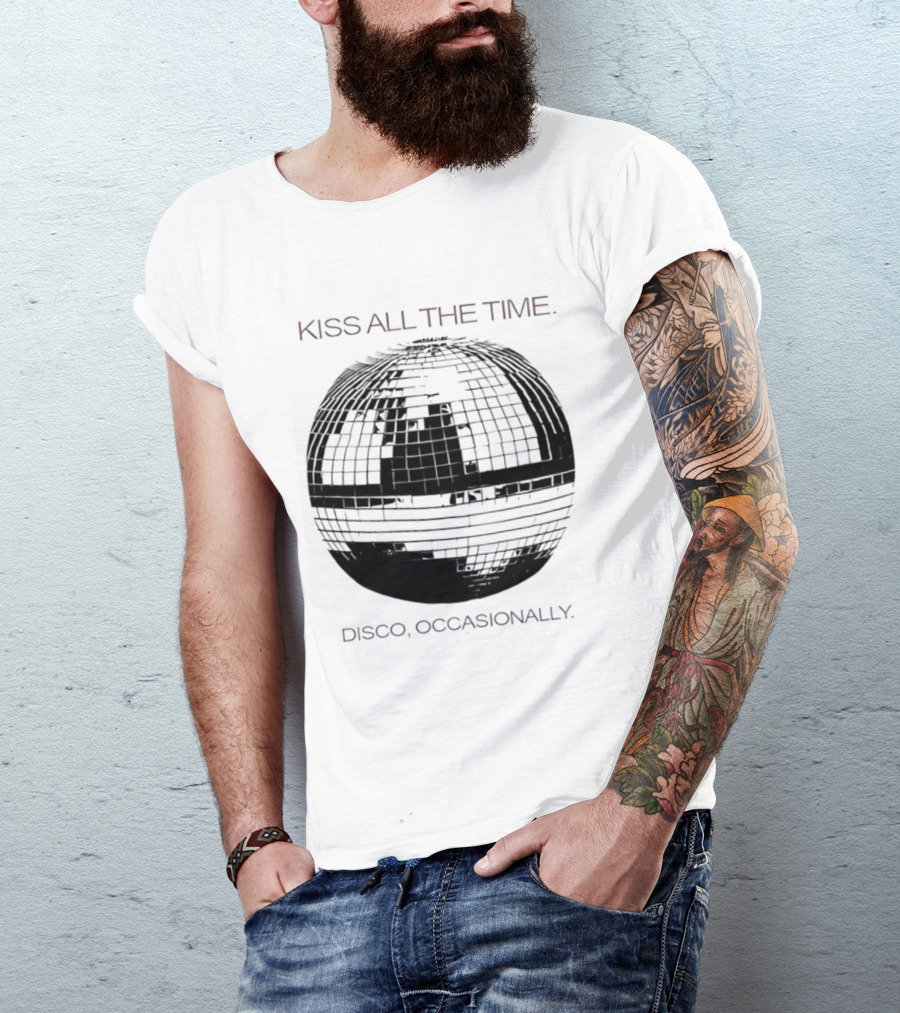 Kiss All The Time Disco Occasionally Disco Ball T-Shirt