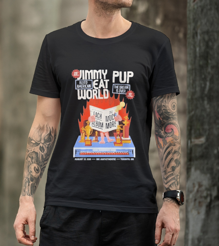 Jimmy Eat World Pup Bleed American The Dream Is Over Performing Each Album And Much More 25 Toronto T-Shirt