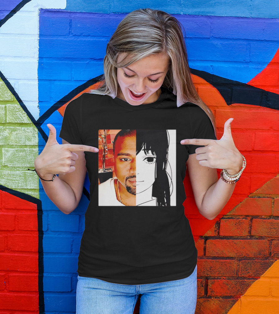Chainsaw Man Asa Mitaka Kanye West YeAsa Split Face T-Shirt