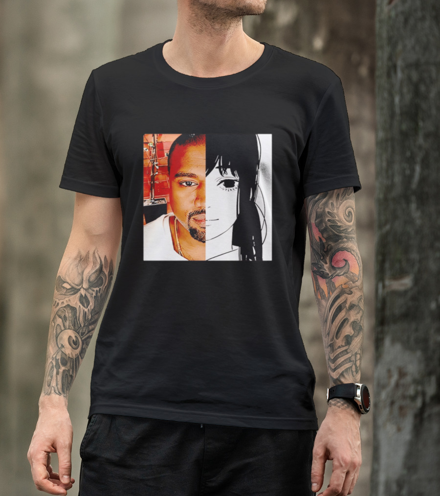 Chainsaw Man Asa Mitaka Kanye West YeAsa Split Face T-Shirt