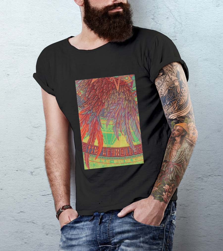Dave Matthews Band 2026 Mexico Tim Reynolds Vibrant Feather T-Shirt