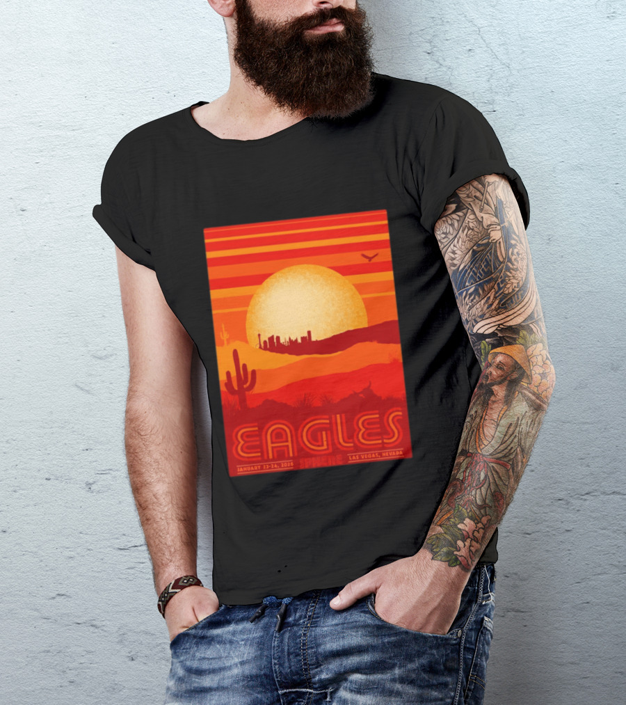 Eagles Live 2026 Sphere Las Vegas January 23 24 Desert Sunset T-Shirt