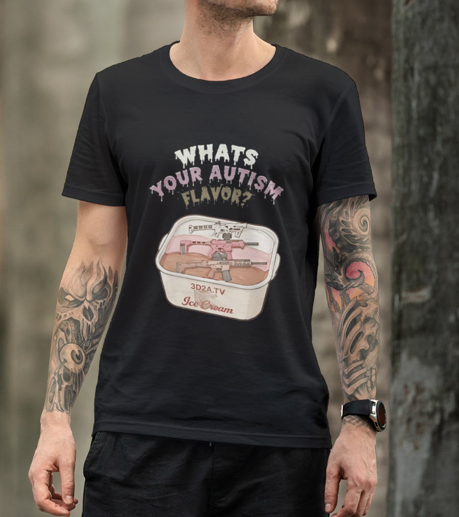 3D2A.TV Ice Cream Whats Your Autism Flavor T-Shirt