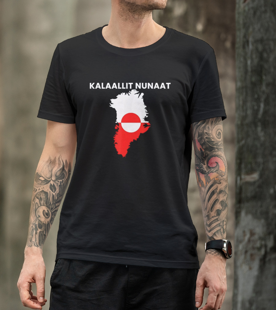 Kalaallit Nunaat Greenland Sovereignty National Flag Map T-Shirt