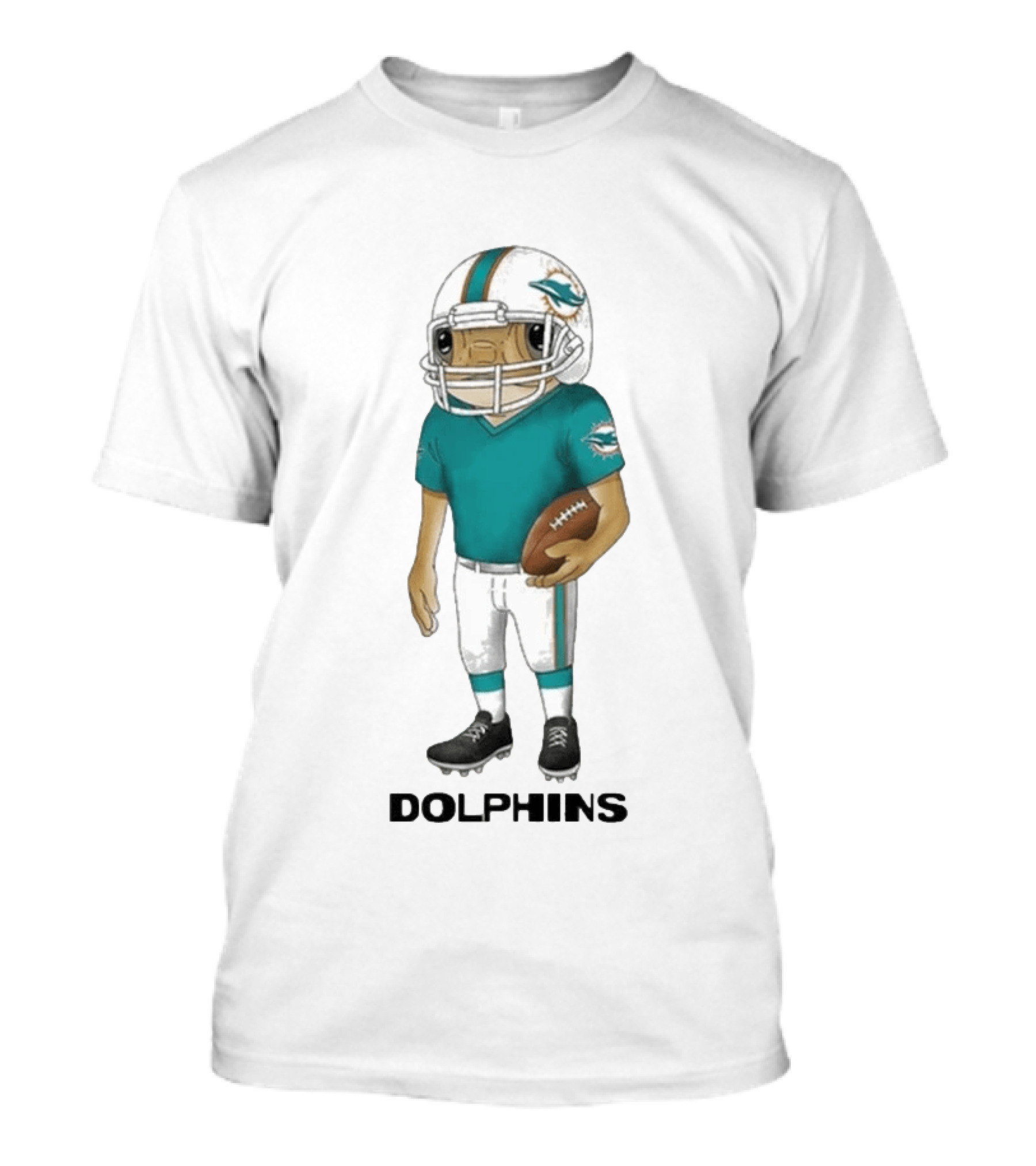 Bad Bunny Miami Dolphins Football Helmet Player Concho T-Shirt
