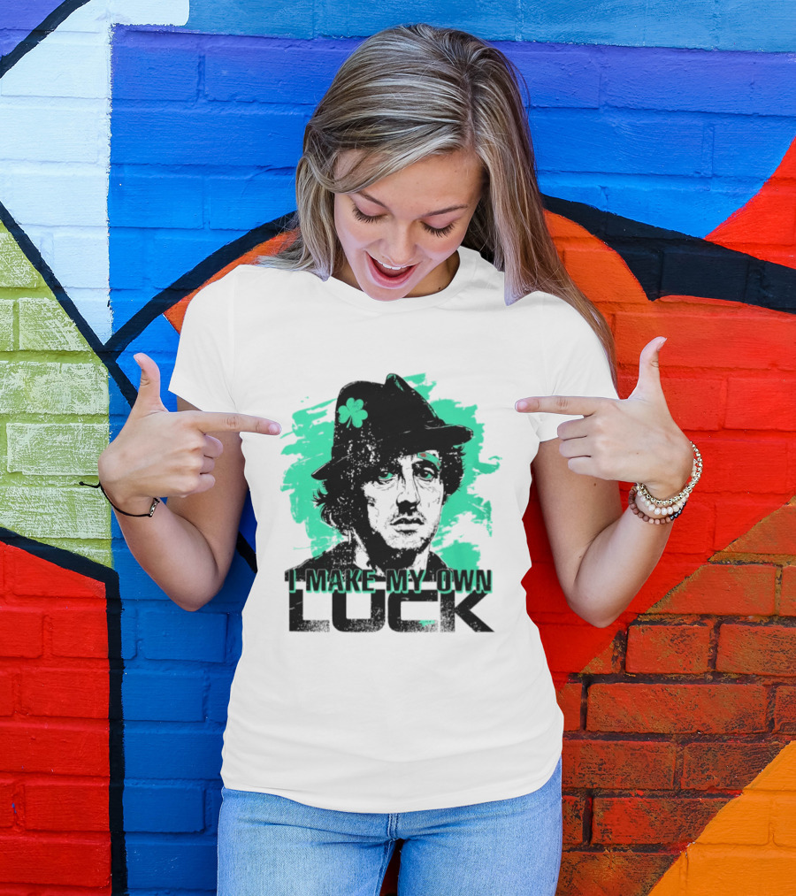 I Make My Own Luck Shamrock Hat Rocky T-Shirt