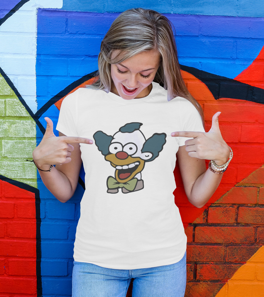 Krusty The Clown Smiling Face Cartoon T-Shirt