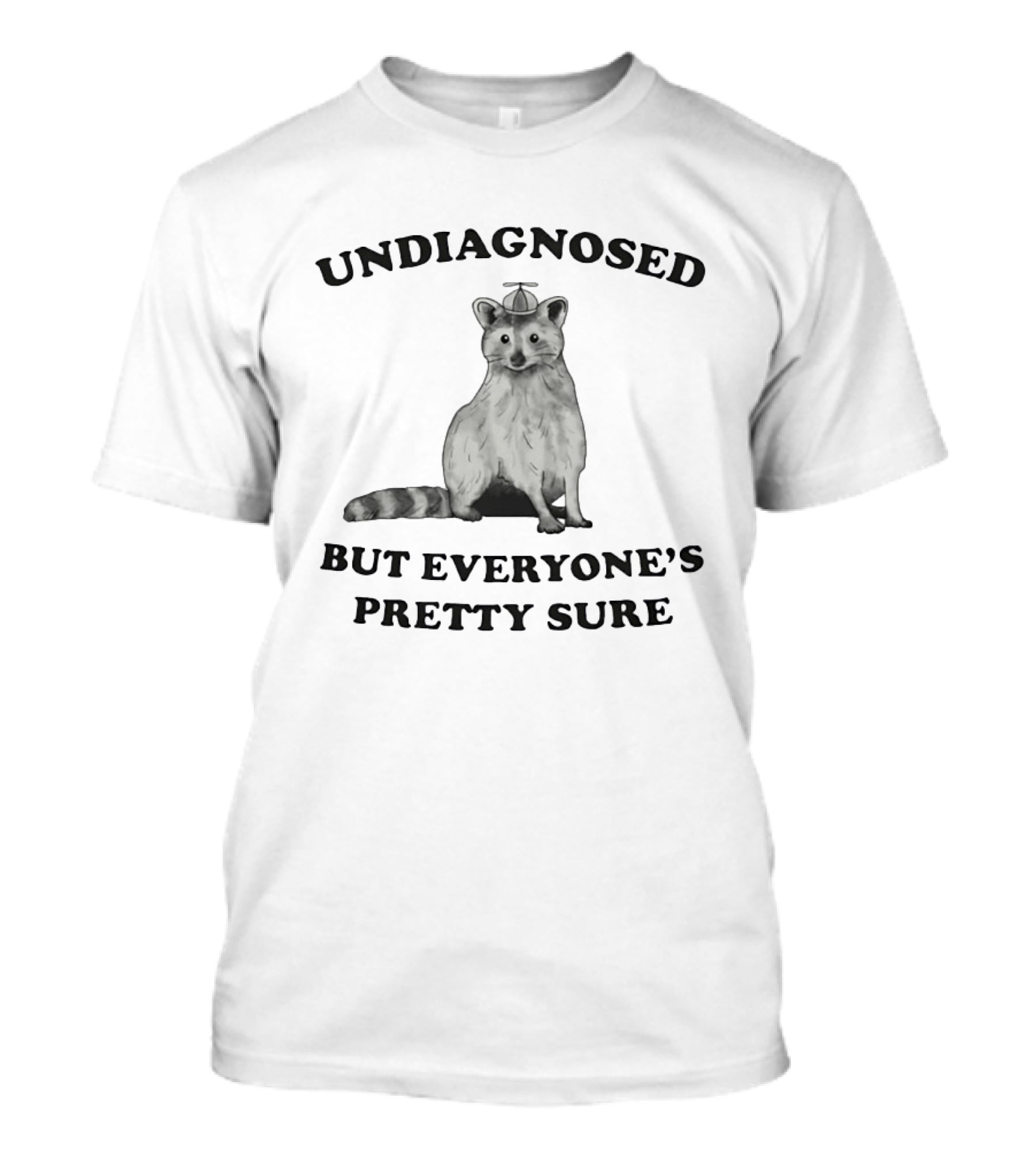 Raccoon Undiagnosed But Everyone's Pretty Sure Funny Animal Humor T-Shirt